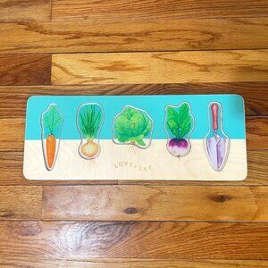 Kids Garden Puzzle Tray - Teal & Natural